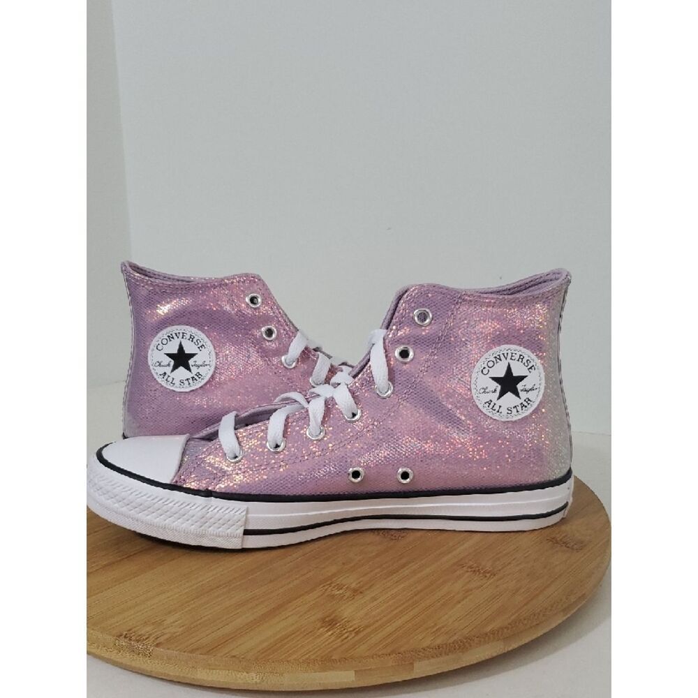 Converse CTAS Hi Tops Altitude Lilac Sparkly Size 6 Big Kid NIB